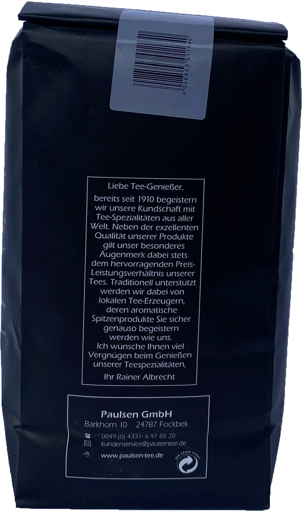 Paulsen"Gartentee - Plantage Selim Hill", Bio Darjeeling FTGFOP, Ernte 2023, grüner Tee, 1000g