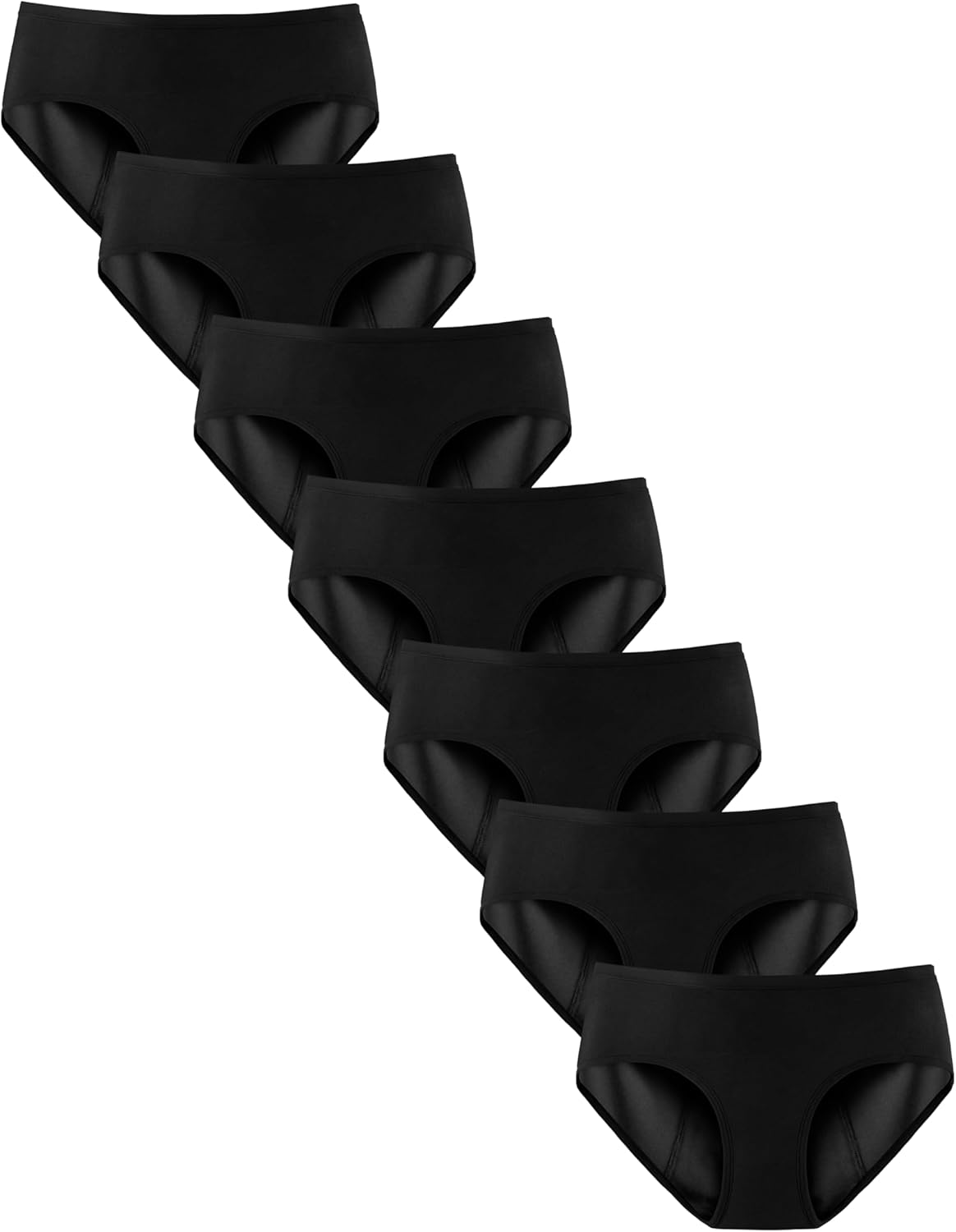 TIICHOO Period Underwear for Women and Teens Heavy Flow Menstrual Panties Incontinence Leakproof 7 Pack