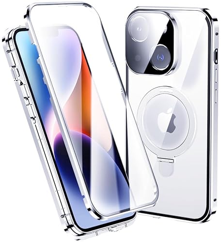 iPhone p 15 Pro Max P[X MagSafeΉ CX[dΉ SʃJo[ Ot X^h@\ ̌^Yی bN ʃP[X}Olbg KX ACtH15ProMax Jo[ NA P[X(Vo[)