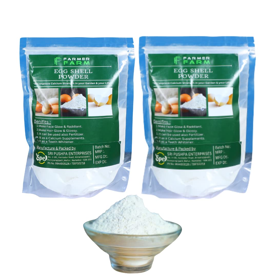 Farmer Farm Egg Shell Powder 500 Grams (1/2 Kg) (Pack of 2) Amazon.in