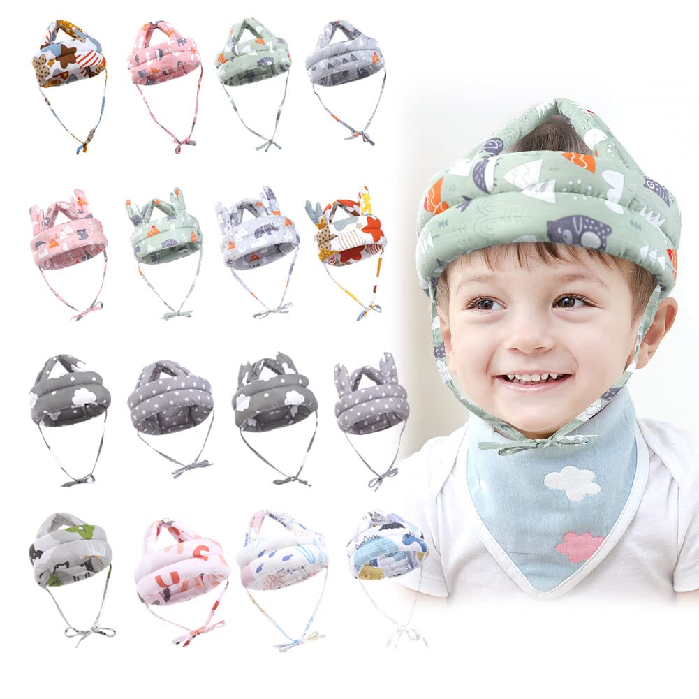 Baby Helmet for Crawling Walking, Baby Head Protector Cute Summer Breathable Adjustable Head Protection for Baby, No Bumps and Soft Cushion Baby Infant Toddler Helmet