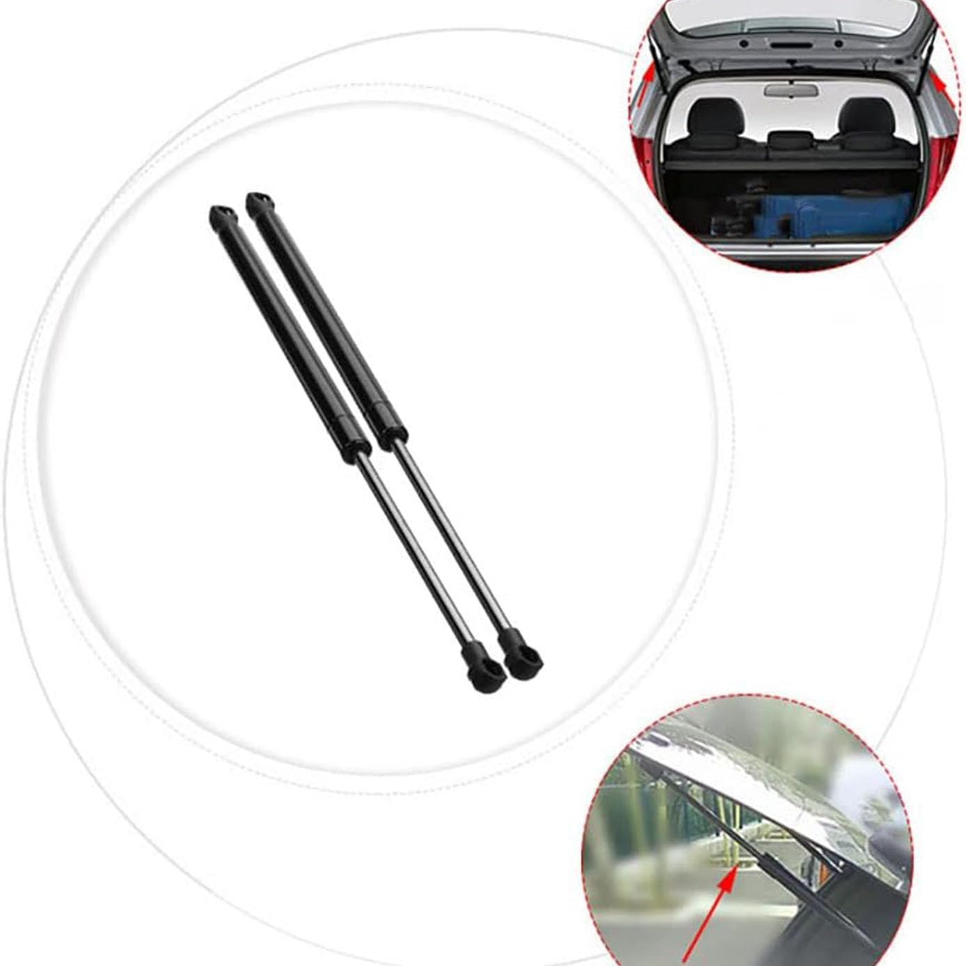 Pistone Molla Gas Ricambio per Mitsubishi Colt VI CZC Cabrio (RG) 2006-2009(No #OAS0280149C03)-34.4cm,Pistoncino Cofano Posteriore,Baule Posteriore Ammortizzatori Acciaio Inox
