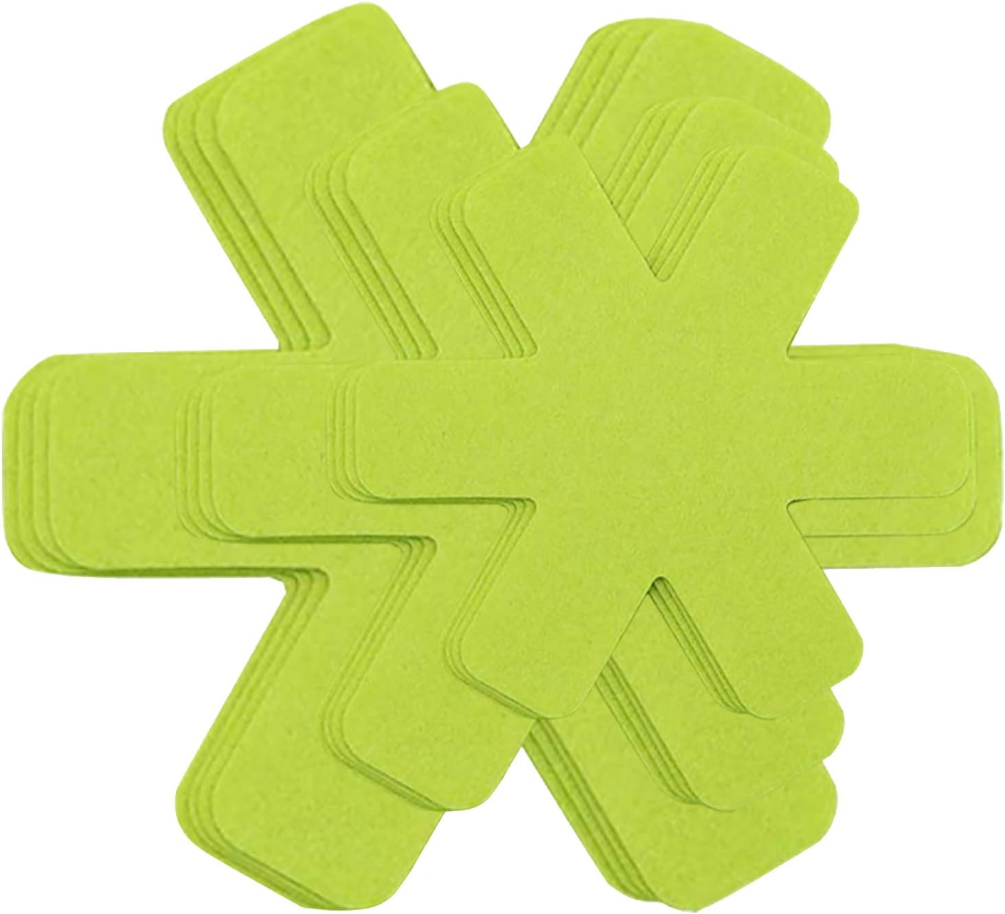 Pot and Pan Protectors, Set of 12 and 3 Different Size, Pot Dividers Pad to Prevent Scratching, Separate and Protect Surfaces of Your Cookware（Green）