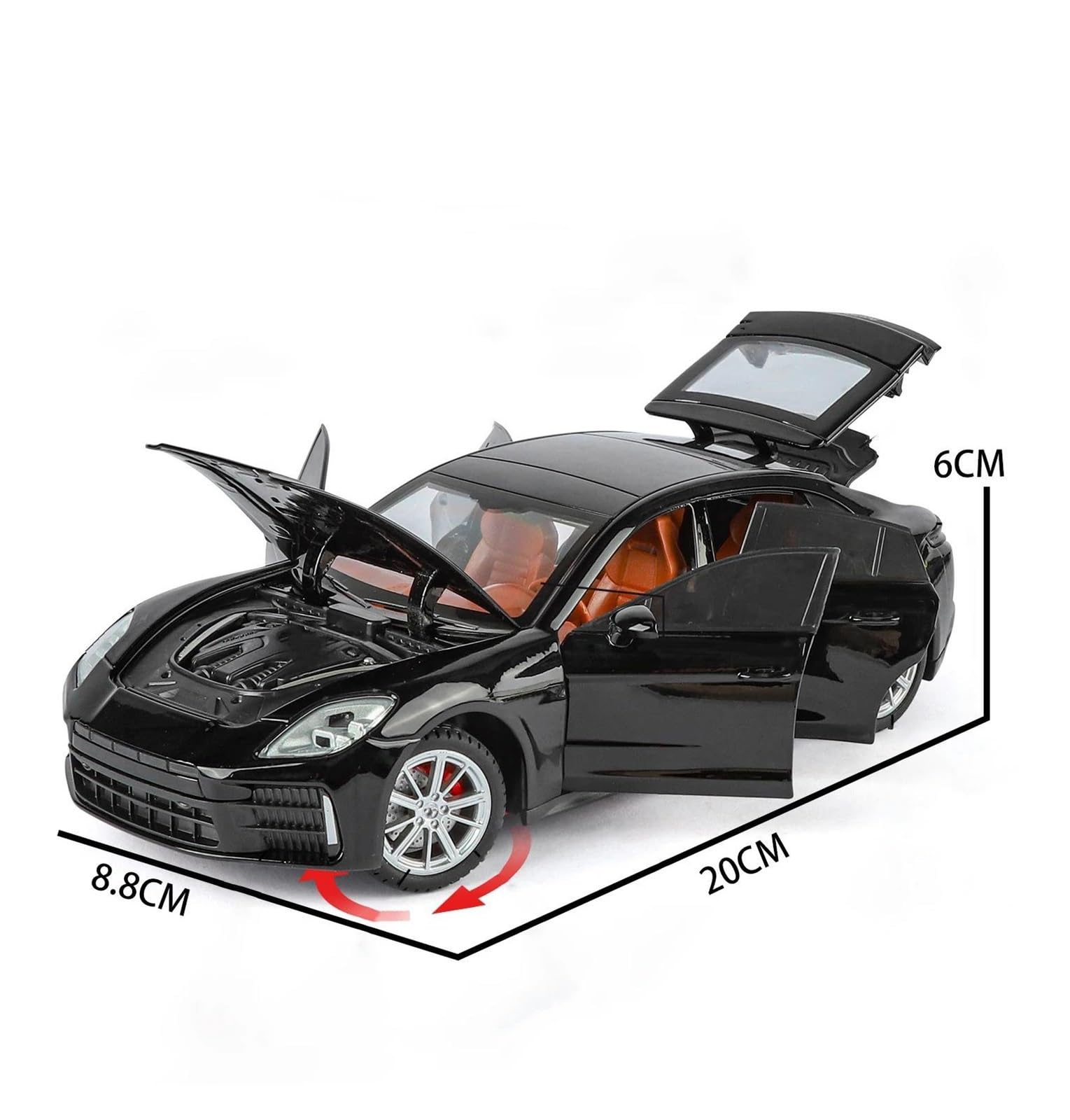 Modellino Auto 1:24 Per Porsche Per Panamera 2025 Modello Di Auto Sportiva In Lega Coupé Pressofuso In Metallo Riproduzioni Scala(bianco)