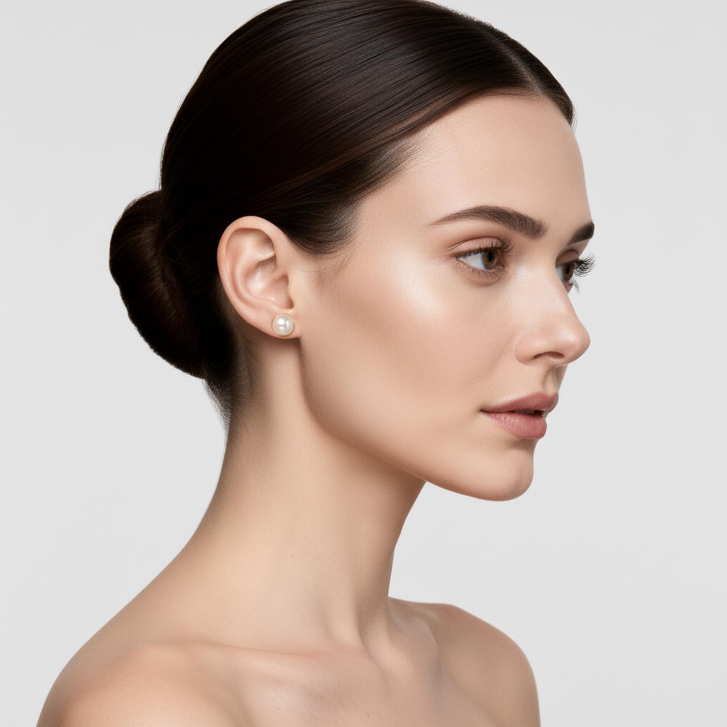 VIKI LYNN Pearl Stud Earrings for Women 925 Sterling Silver Freshwater Cultured 3A Pearl Stud Earrings Women's Jewelry Earrings Mother's Day Wedding Valentines Day Gifts for Women, Brides, Mom, Her - Image 4