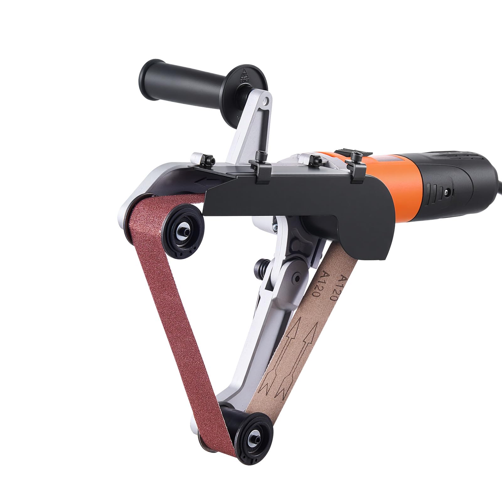 VEVOR Ponceuse à Bande, Ponceuse de Tubes Professionnelle 1300 W avec 6 Vitesses Variables 1100-3200 tr/min avec 100 Bandes Abrasives 40 x 760 mm pour Polissage, Finition, Élimination de la Rouille
