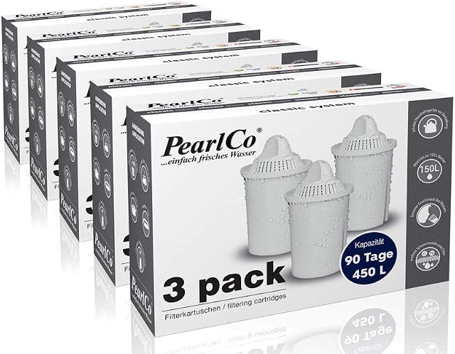 PearlCo - Classic Pack 15 wkładów filtrujących  pasuje do Brita Classic