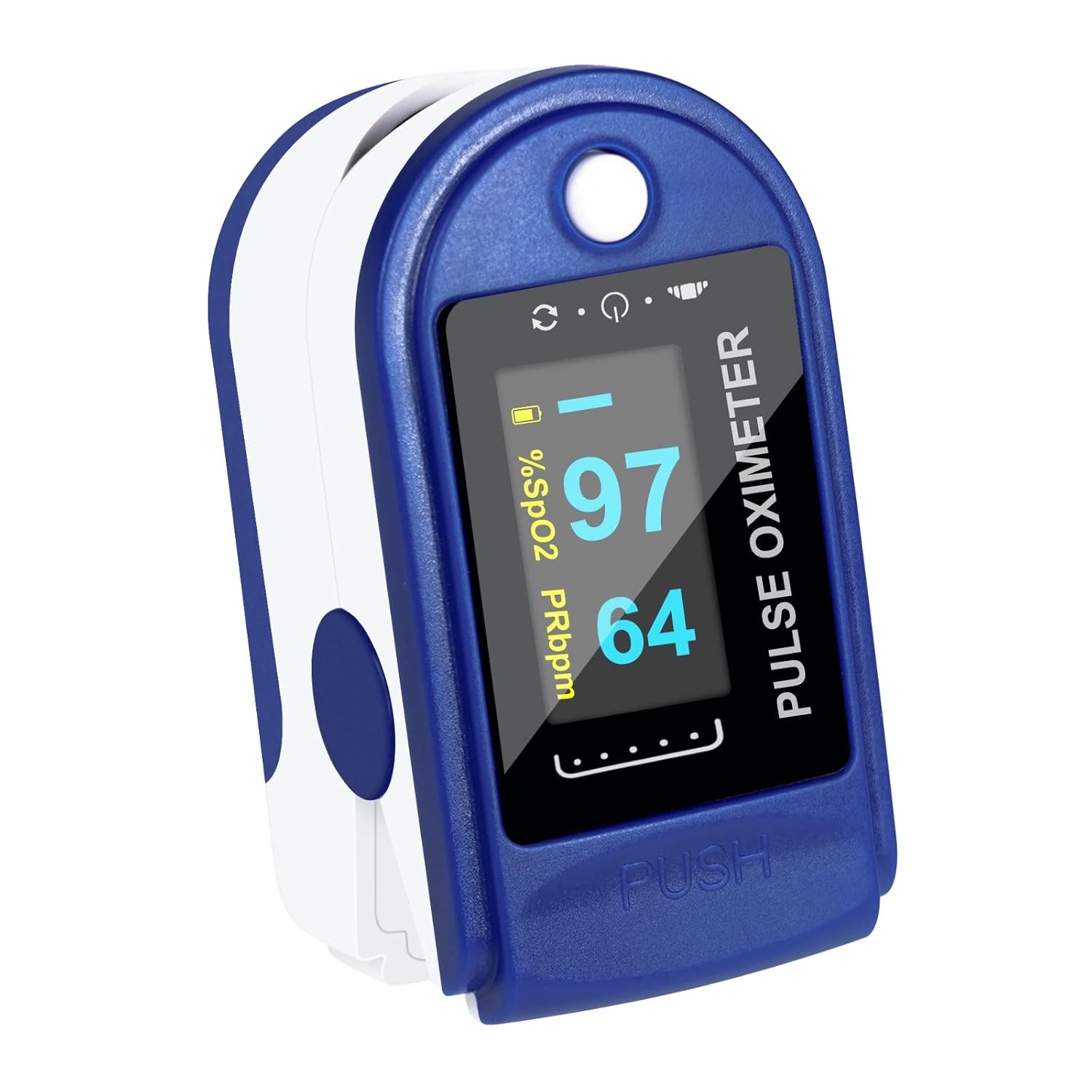 Easy@Home Fingertip Pulse Oximeter, Rotatable OLED Display to Show Waveform, SpO2 Blood Oxygen Saturation, Bar Graphs and Heart Rate Monitor, Co-branding-CMS50DA