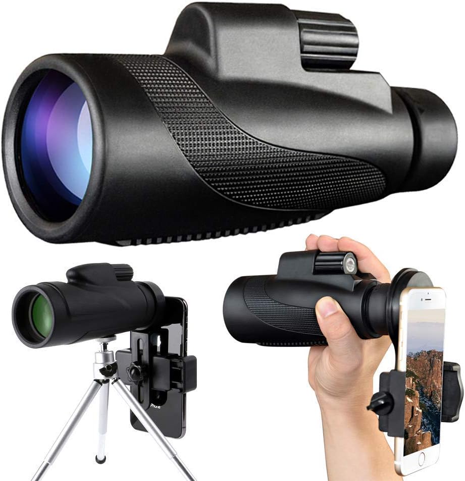 Monocular Telescope, 40x60 High Powered Monocular with Smartphone Adapter