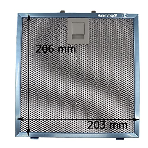 Marel Shop® - Filtro Metallico Antigrasso in Alluminio 206 x 203 mm per Cappa compatibile con Falmec per Modelli: VIRGOLA - EVO 50 P.E. - VIRGOLA PLUS 60-90 - CGIW50 - CGIW70 - CVJN90