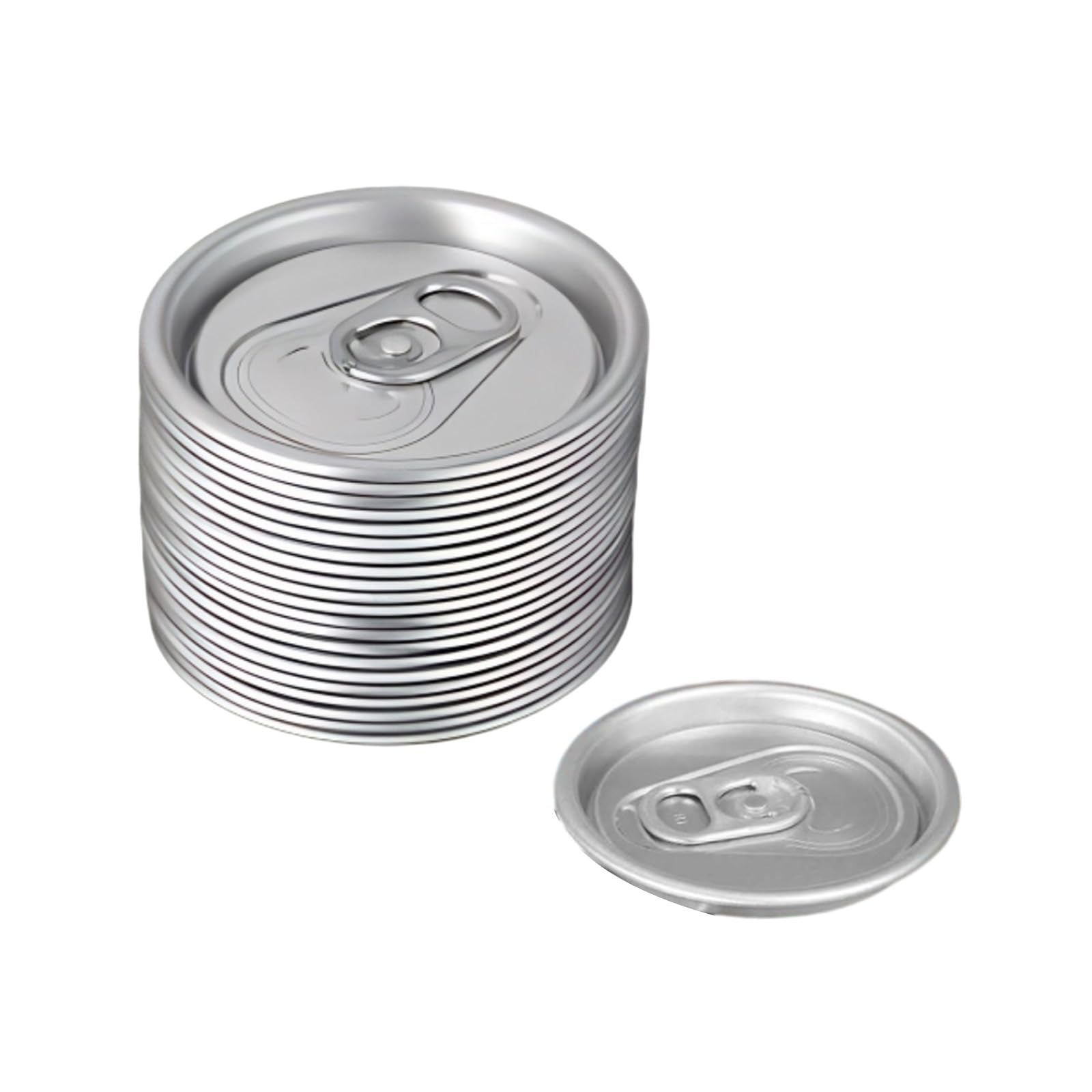 XuQiZZpp 20Pcs Silver Aluminum Can Lid Recyclable Beverage Top Produced For Hassle Release Opening And Efficient Storage