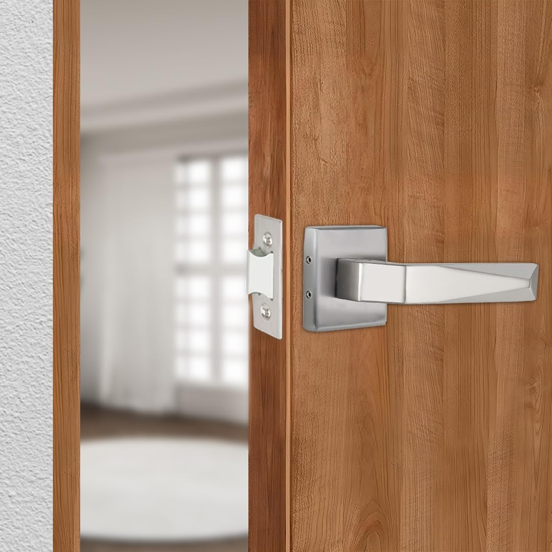 Link Prism Mortise Door Lock Set/Bathroom, Balcony Door Lock/Handle Lock for Home/Office/Baby Latch Hotel Door Handle | Silver Finish | Rust & Solvent Resistant | Ergonomic Grip | 5-Year Warranty-image-15