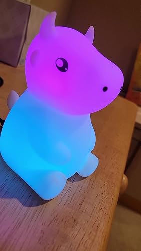 Veilleuse Enfant LANMOU En Forme De Vache - LED Multicolore Tactile USB Rechargeable