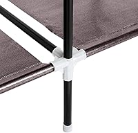 Vista 50 de 67" Portable Wardrobe Closet, Wardrobe Closet for Hanging Clothes with 2 Hanging Rods, 12 Clothes Storage Organizer Shelves, Non-Woven Fabric Grey