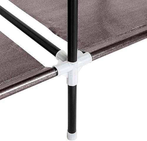 Vista 50 de 67" Portable Wardrobe Closet, Wardrobe Closet for Hanging Clothes with 2 Hanging Rods, 12 Clothes Storage Organizer Shelves, Non-Woven Fabric Grey