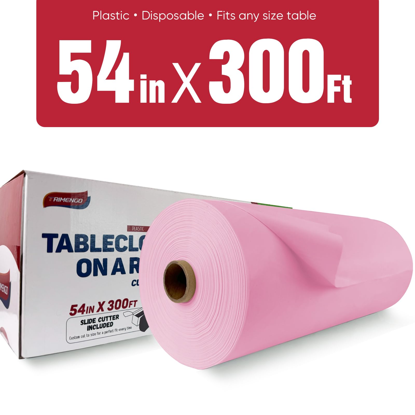 Mantel en un rollo (rosa, 300 pies)