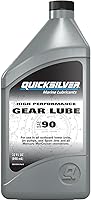 Vista 5 de Quicksilver Kit de lubricante y bomba de engranajes de alto rendimiento SAE 90 para fueraborda Mercury y propulsores Mercruiser, 32 onzas líquidas