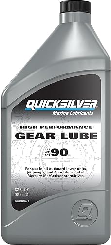 Miniatura 5 de Quicksilver Kit de lubricante y bomba de engranajes de alto rendimiento SAE 90 para fueraborda Mercury y propulsores Mercruiser, 32 onzas líquidas