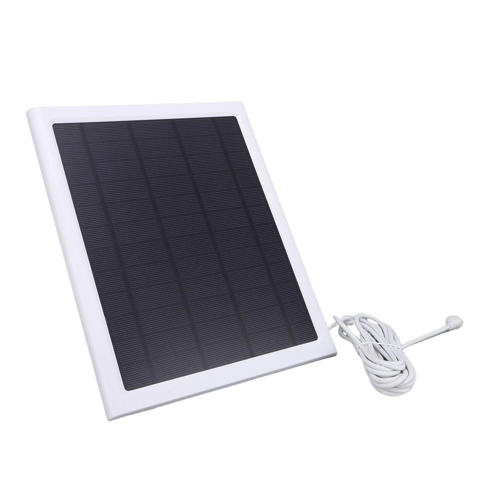Ausla Panneau Solaire pour Caméra, Silicium Monocristallin 15W, Chargeur Solaire étanche avec Câble de 9,8 Pieds pour une Utilisation en Extérieur (2PCS)