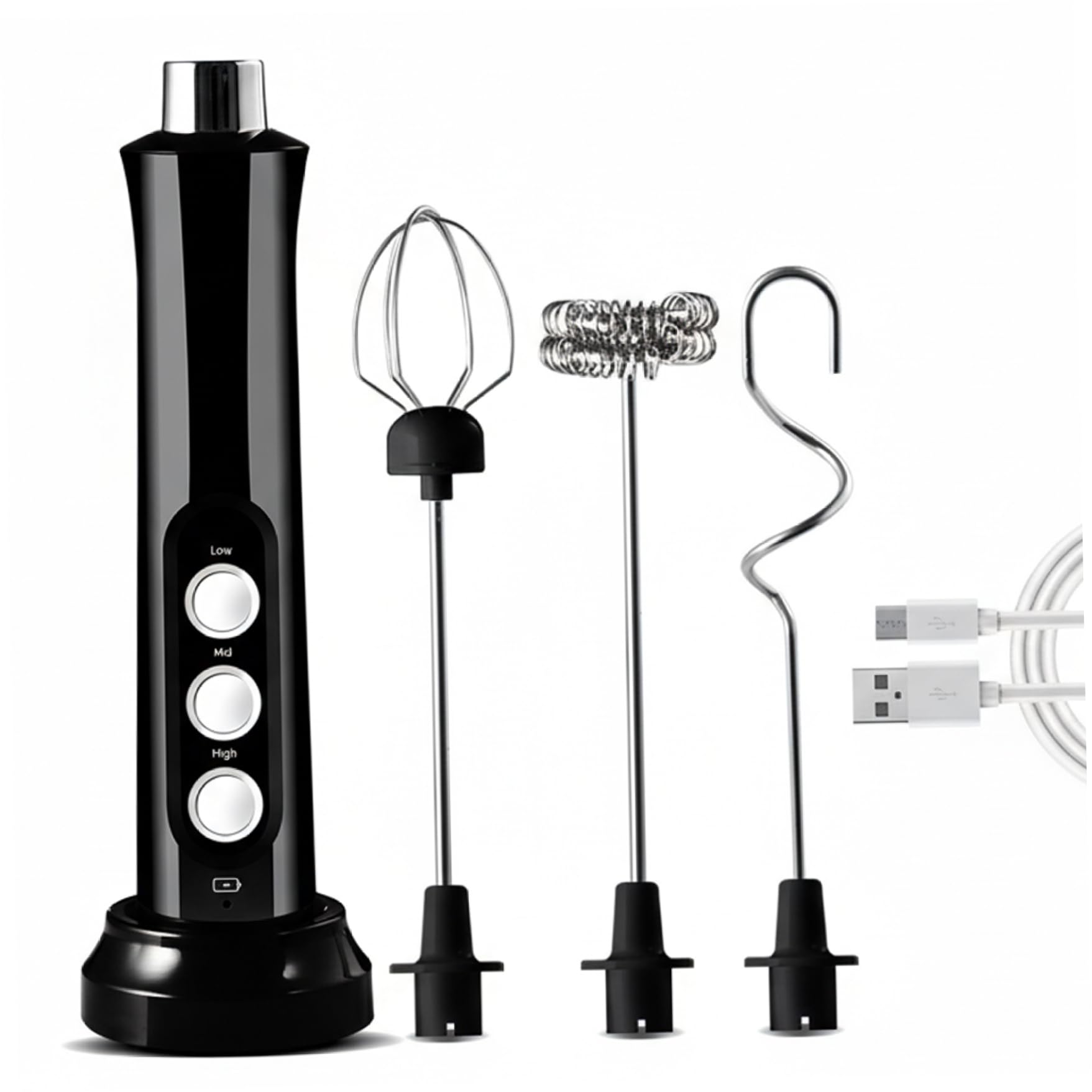 Mousseur à lait électrique rechargeable pour réussir vos mélanges d'œufs et mousses