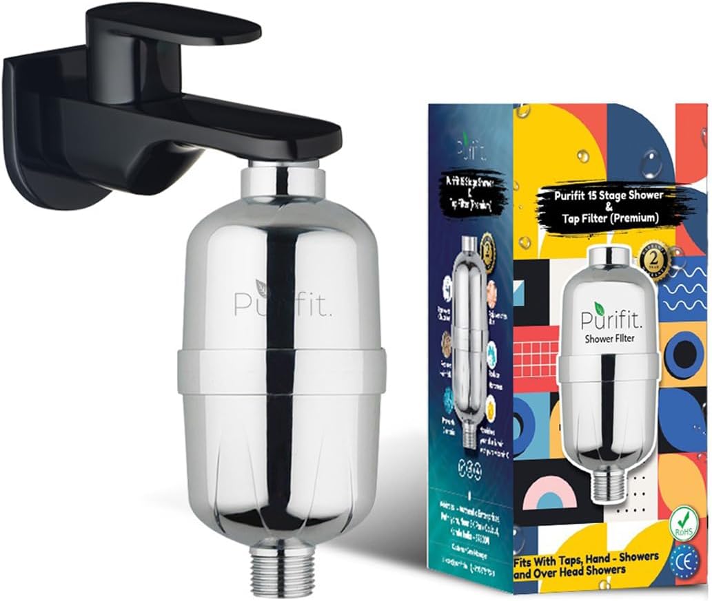 RIVERSOFT SF-15 PRO shower and tap filter for hard water with 15 stage ...