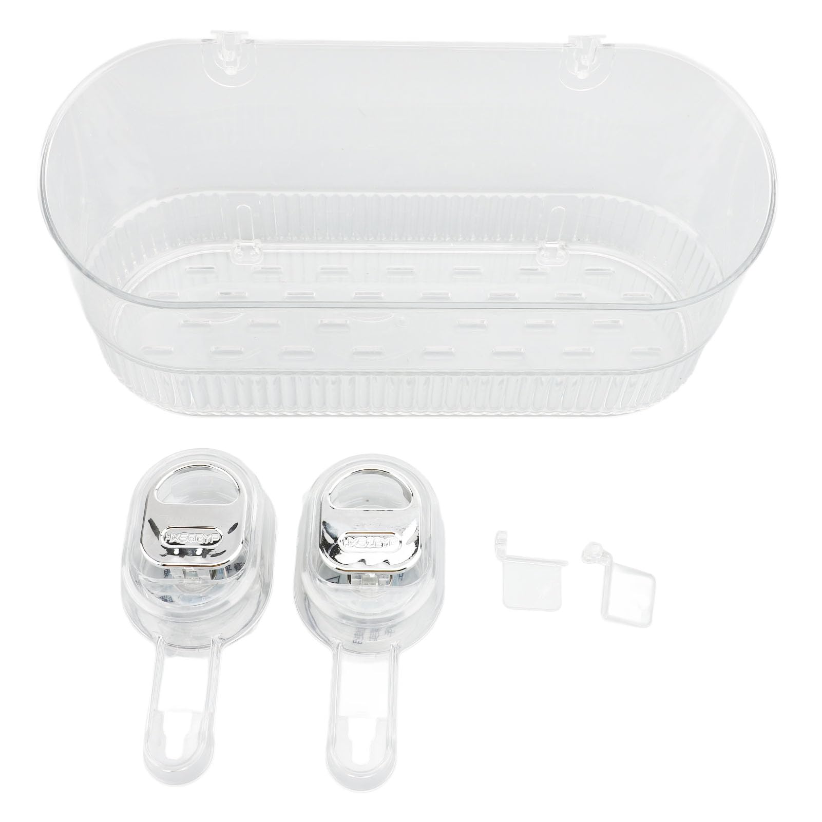 NOENNULL Suction Cup Bathroom Storage Rack Multifunctional Tidy Organize Shower Shelf Plastic Drainage Efficient Suction Cup Caddy