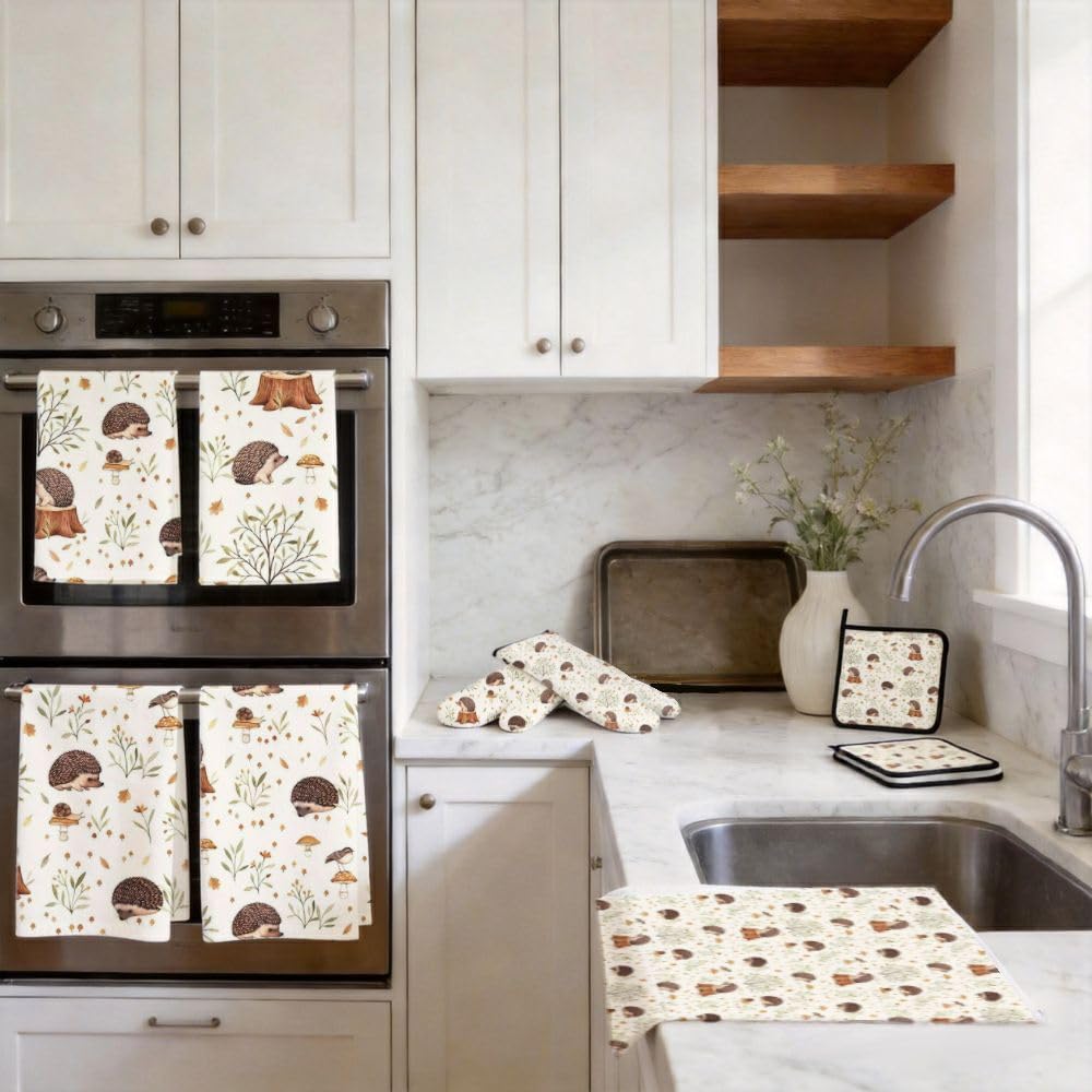 9PCS Cute Hedgehog 4 Cucina Decor e Accessori Set