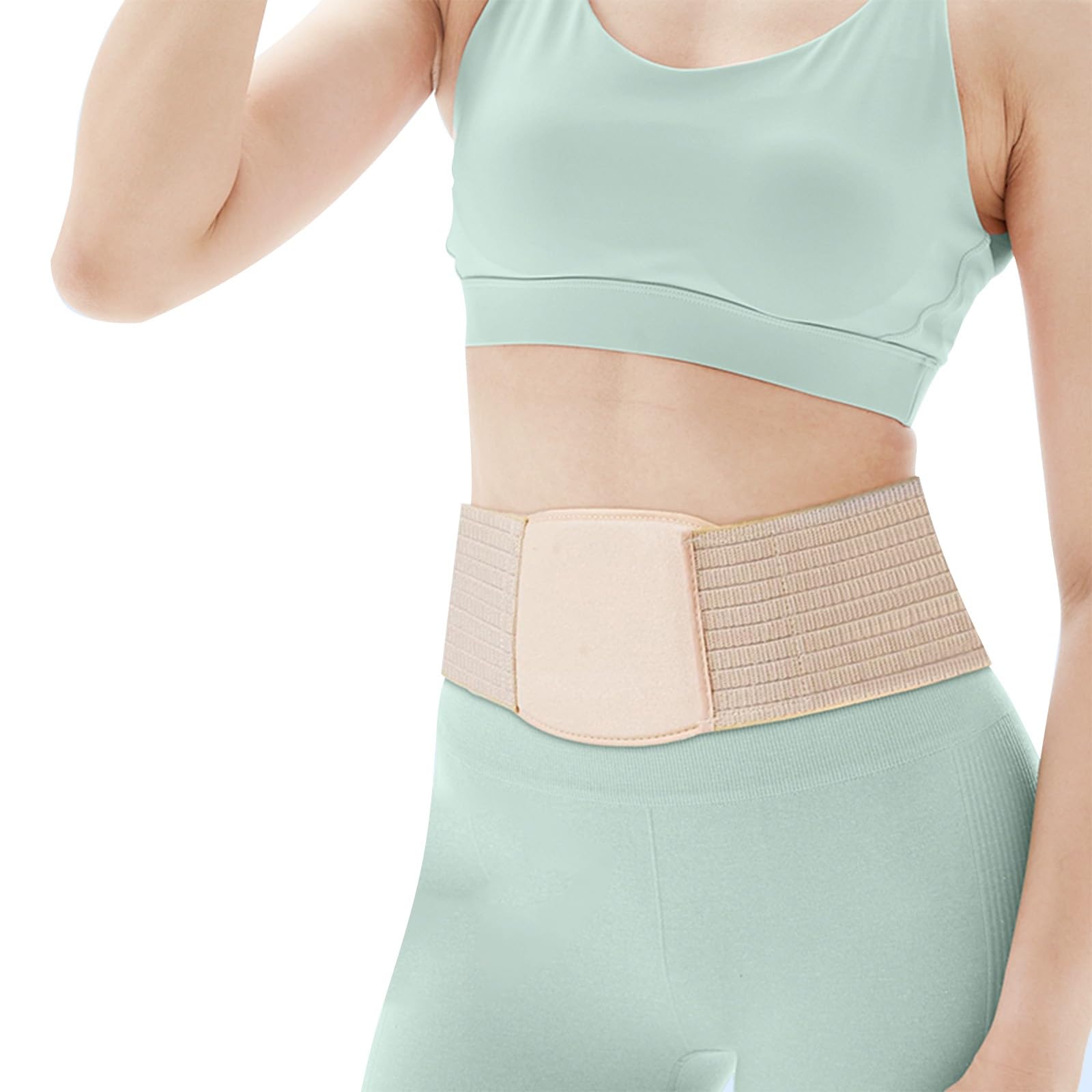 Fascia Addominale Post Operatoria, Unisex per Fascia Ernia Ombelicale, Pancera Post Parto Cesareo da Donna, Cuscinetto di Supporto 3D Regolabile(Large)