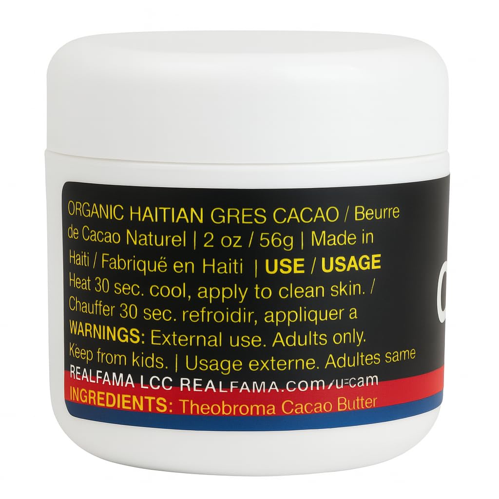 Huile De Massage 100% Naturelle Au Cacao D'Haïti - Grès, 125 Gr / 4.4 Oz, Neuf