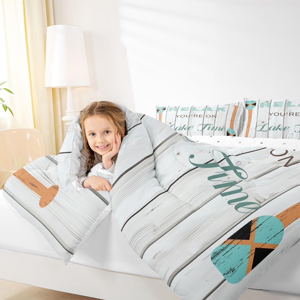 Amazon.com: Lake House Comforter Set Queen Size, Lake Life Camper