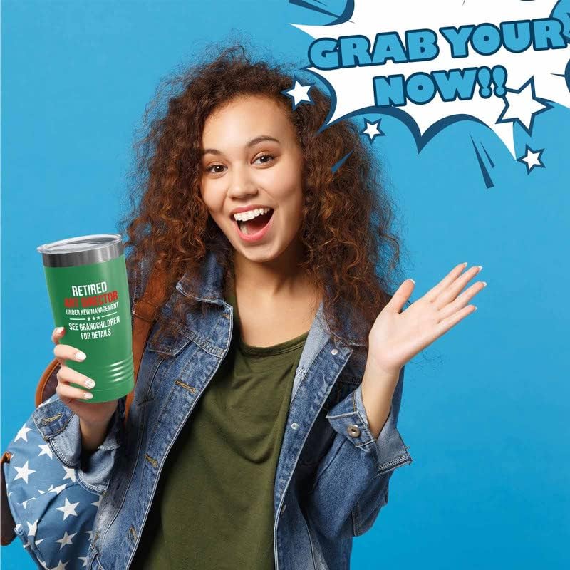 Art Director Green Tumbler 20oz - Retired art director - Film Crew Band Director Thank You Appreciation Director Film Director Movie Director