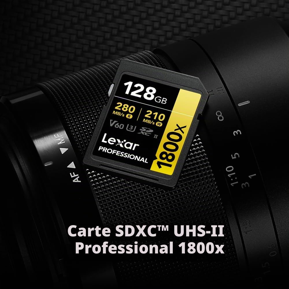 Atminties kortelÄ— LEXAR Pro 1800x R270/W180 128GB SDXC U3 (V60) UHS-II