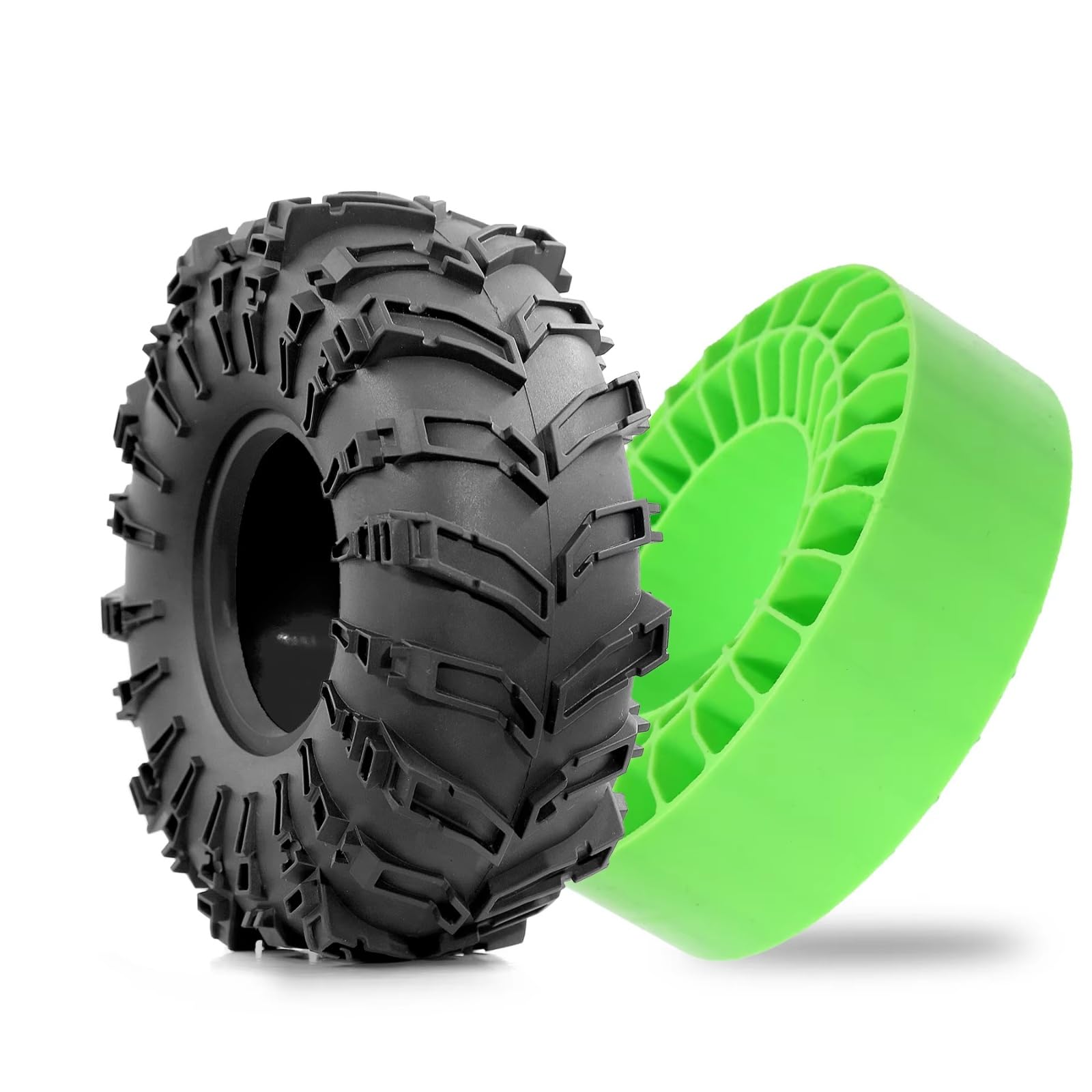 Compatibile Con Traxxas Per TRX4 Per Axial Per SCX10 1/10 RC Crawler Ricambi Auto Accessori 2.2 "Ruote In Gomma Pneumatici Inserimento In Silicone Rc Car Pneumatici