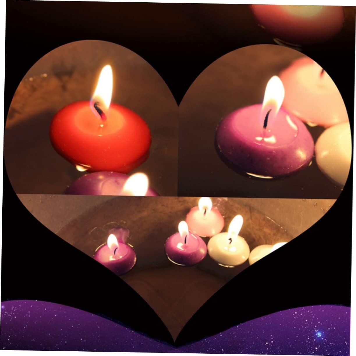 VOSAREA 10pcs Unscented Floating Candles Romantic Disc Candles for Weddings Parties and Events Paraffin Wax for Decorations