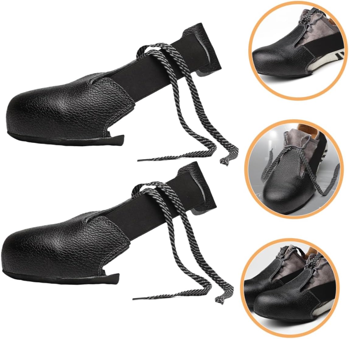 Luxshiny Safety Shoe Covers Adult Shoes Protector Smash Foot Protection Covers for Visitors Construction Workers Black