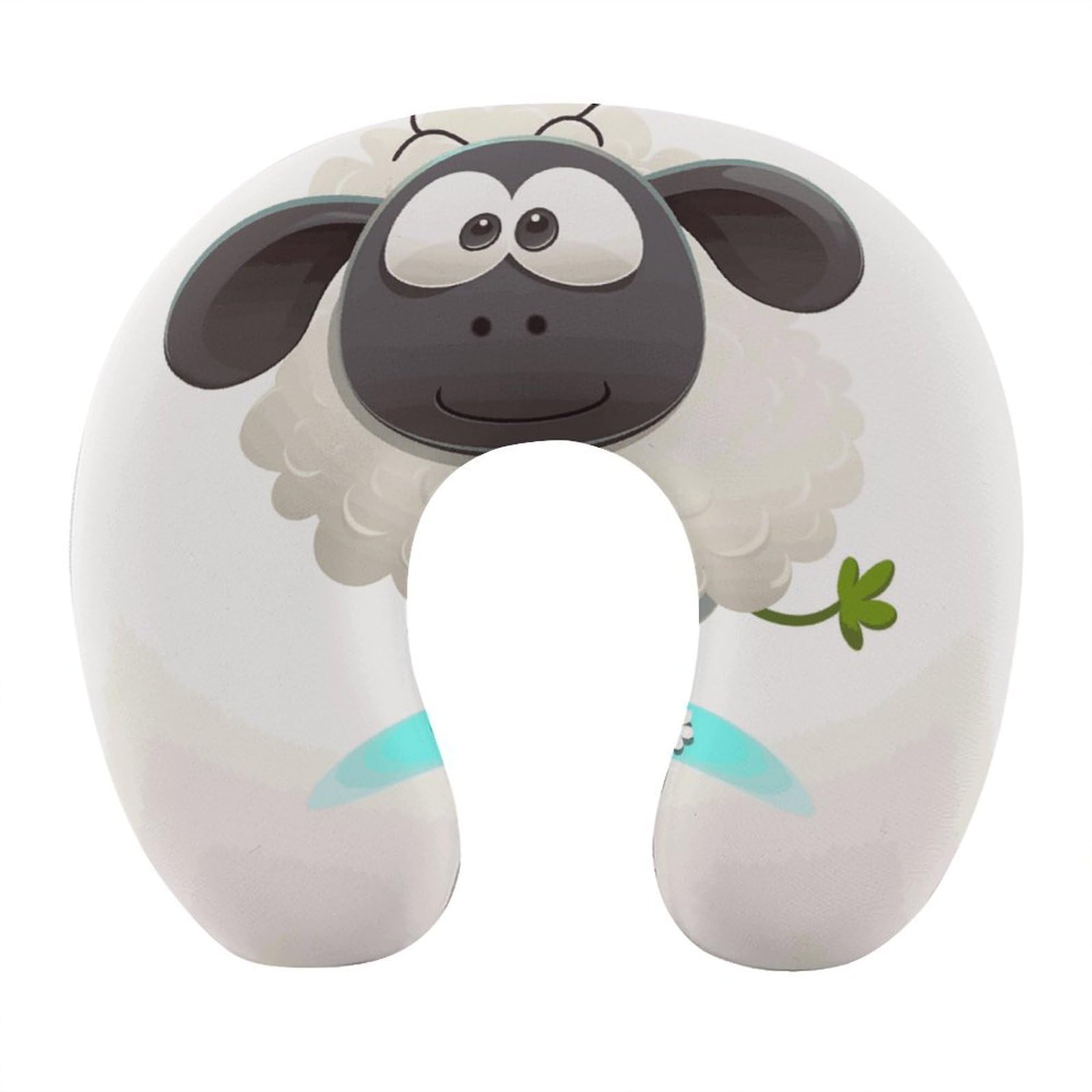 VstaDank Sheep Neck Pillow Memory Foam Sleeping U Shaped Pillows Cooling Travel Head Support Pillows Super Lightweight Portable Airplane Pillow for Car Office Rest