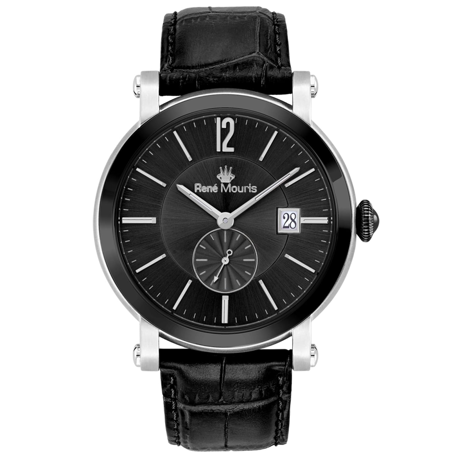 Ambassador Japanische Quarzuhren Für Männer und Frauen – 44MM Klassische Uhr Aus 316L Edelstahl – Mineralglas Mit Saphirbeschichtung – 100M Wasserdichte Armbanduhren Mit Italienischem Lederarmband