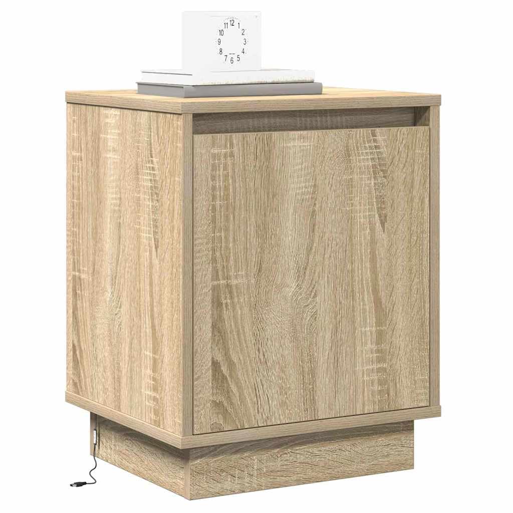 vidaXL Nachttisch Sonoma-Eiche 39 x 34,5 x 50 cm Holzwerkstoff | Ausreichend Platz für deine Sachen, Schafft eine tolle Atmosphäre in deinem Raum,