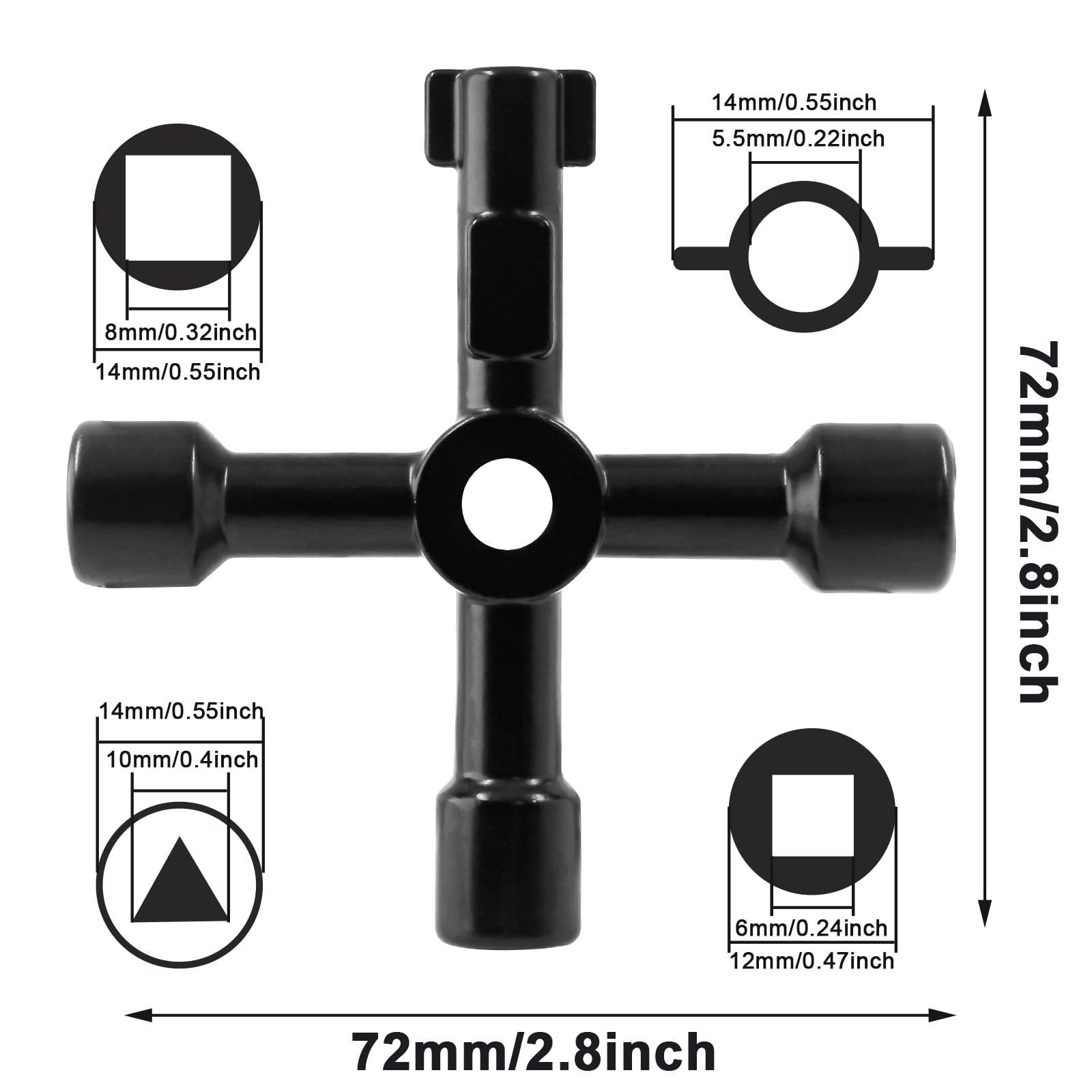 Triangular Gas Meter Entry Meter Key 1pc Triangular Gas Electric Utility Box Universal Key For ...