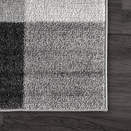Tapete Nuloom 5' x 8' Gris y Marfil miniatura 5