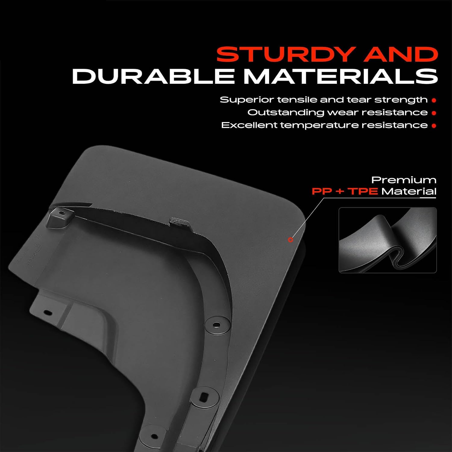 A-Premium Mud Flaps Compatible with Toyota Land Cruiser 2016-2021