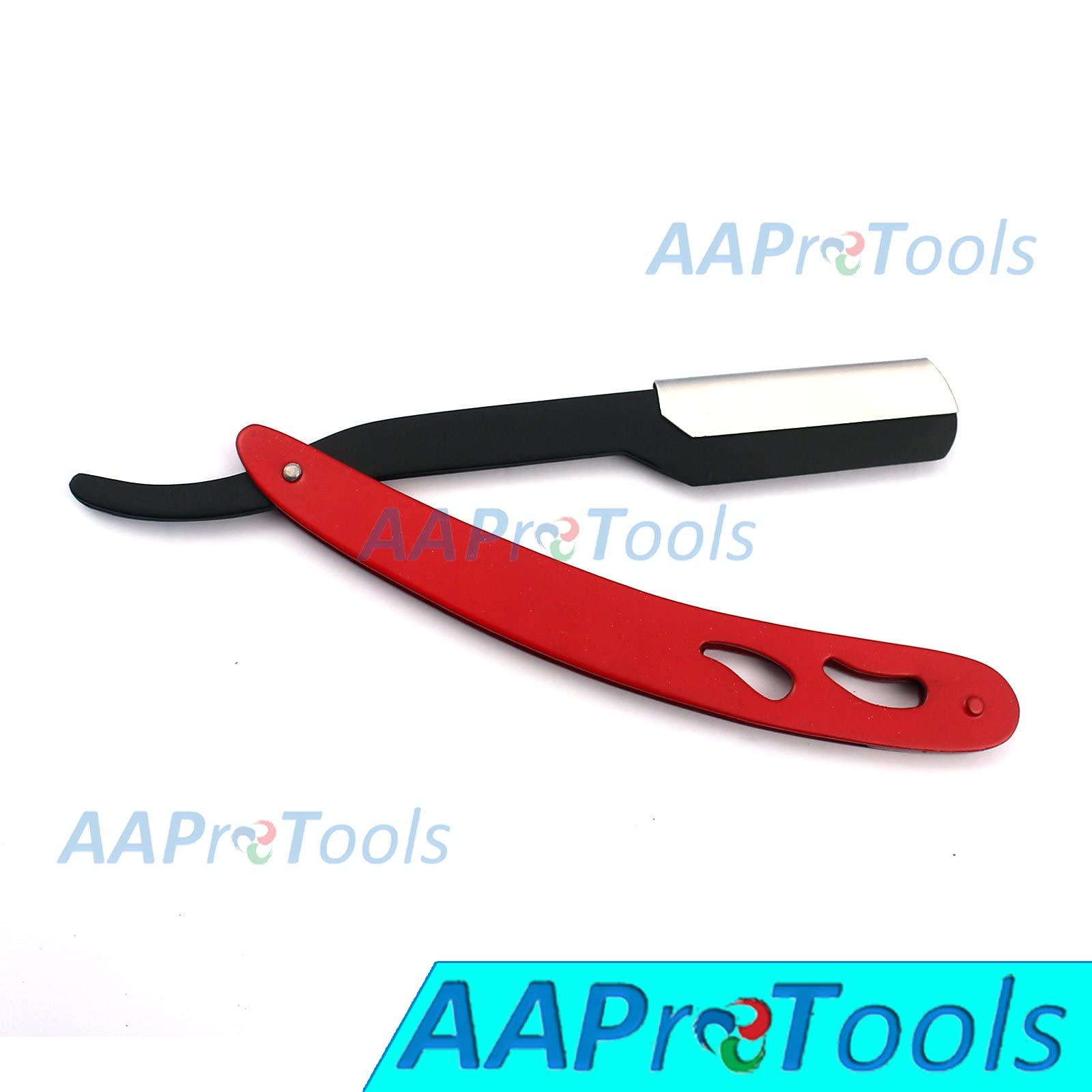 AAPROTOOLS SHAVING RAZOR STRAIGHT EDGE BARBERS FOLDING KNIFE NEW – BLACK/RED A+ QUALITY