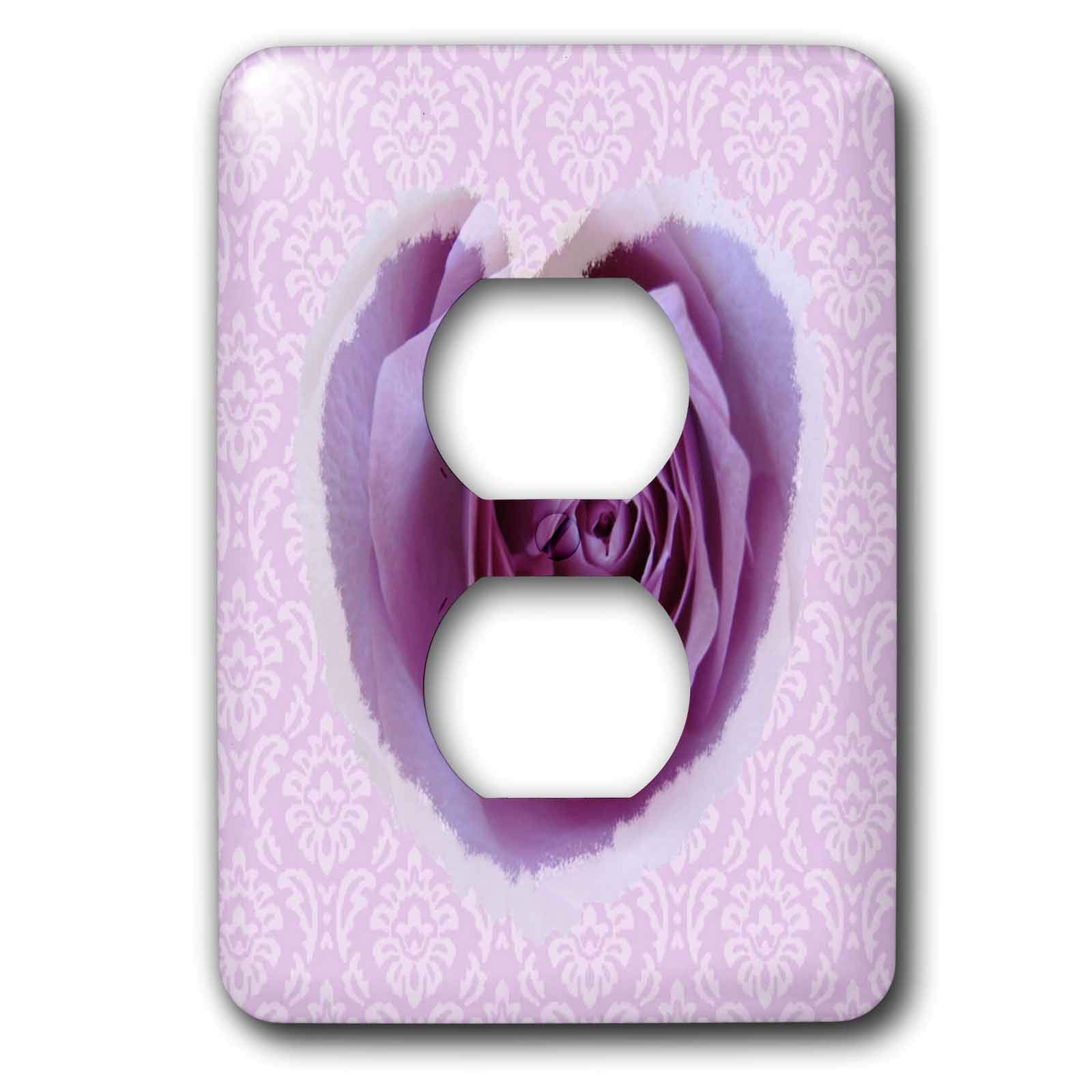 Cache-prise en forme de cœur violet pastel pour chambre romantique