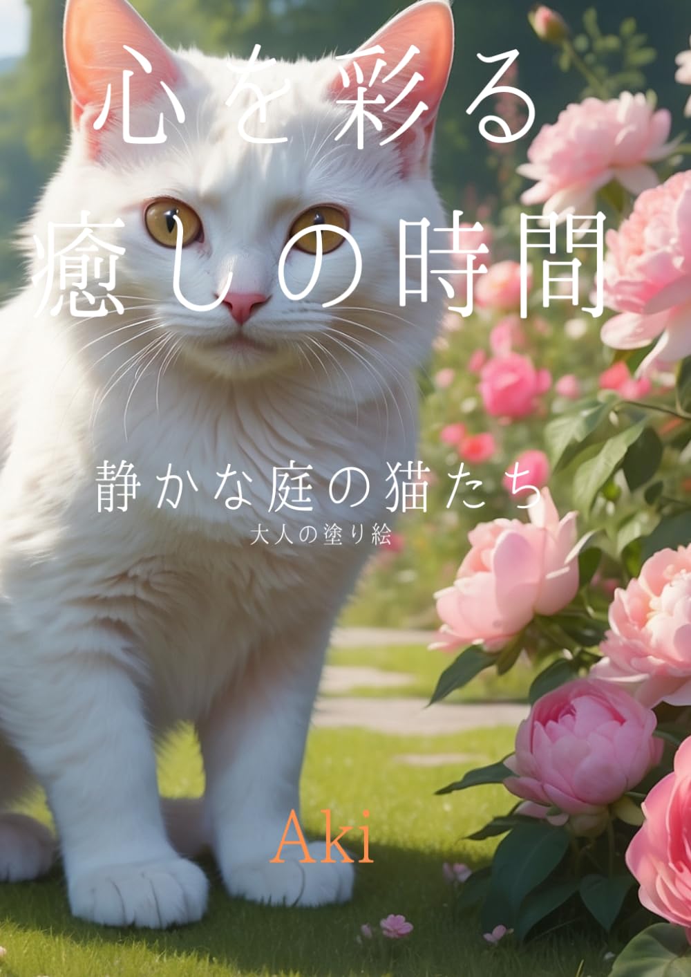 心を彩る癒しの時間: 静かな庭の猫たち:大人の塗り絵 (Tranquil Lines)