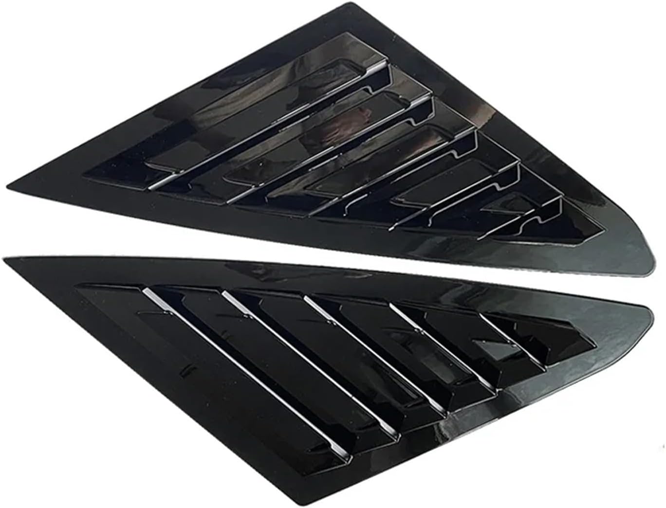 Compatible with Ford Focus Sedan 2012 2013 2014 2015 2016 2017 2018 Car Rear Window Louver Shutter Cover Side Vent Trim Windshield(Matte Black)