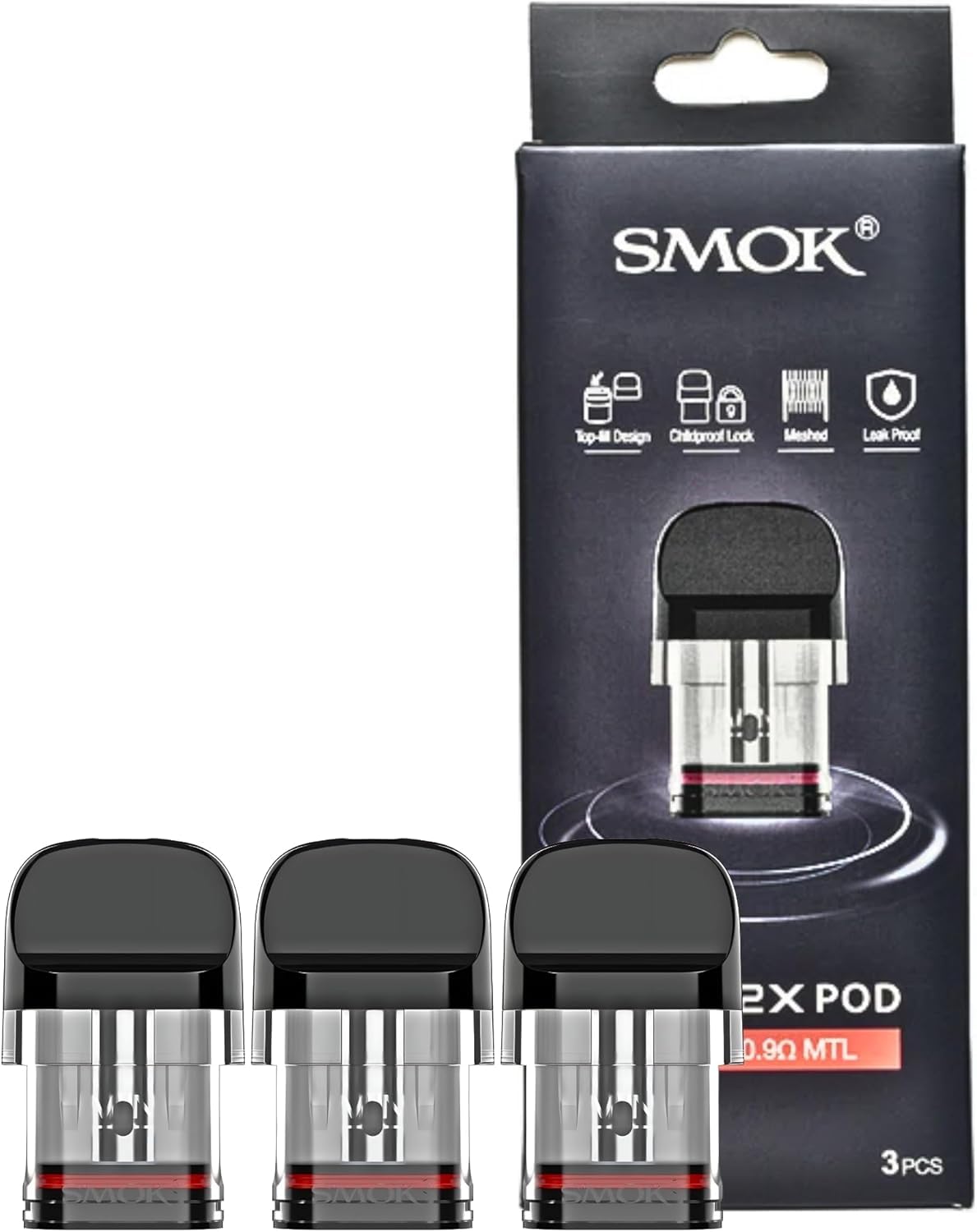 SMOK Novo 2X Pod Cartridge 2ML Meshed 0.9ohm MTL Pod Support E Cigarette NOVO  2X / Novo 2C Kit (3 Pcs) No Nicotine : Amazon.es: Electronics