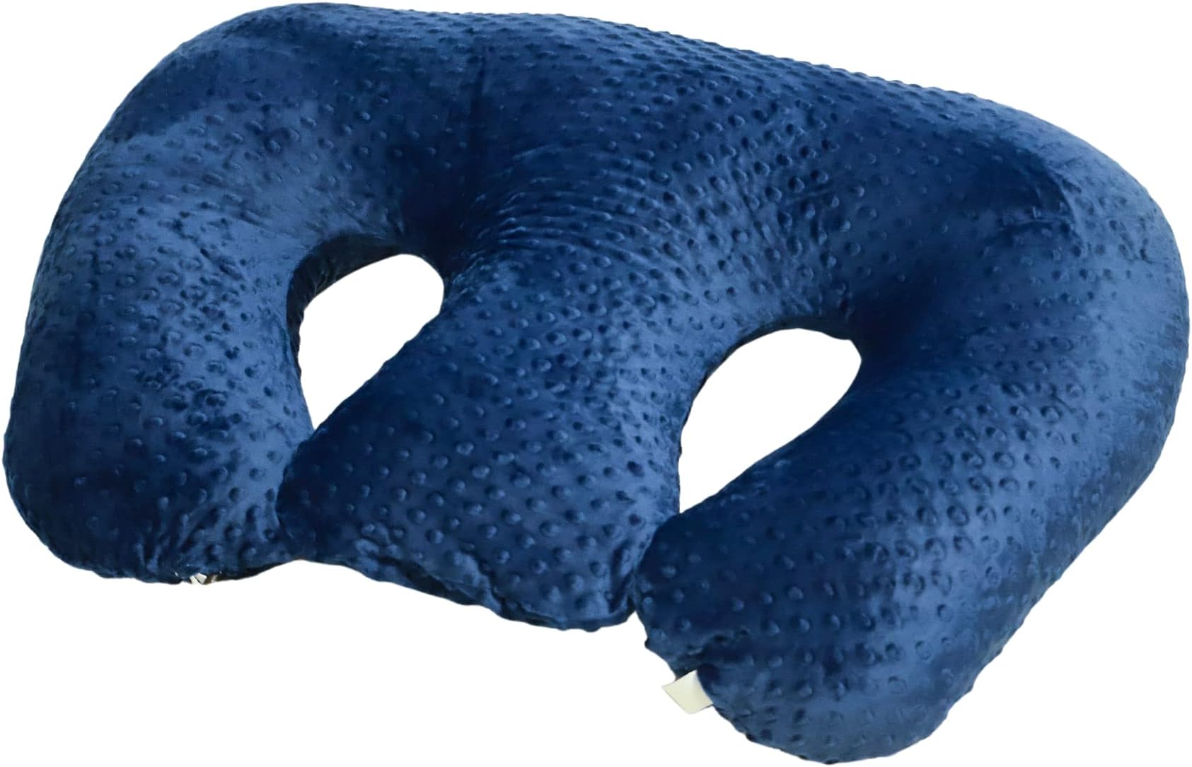 The TWIN Z Pillow - 6 uses in 1 Twin Pillow ! Breastfeeding, Bottlefeeding, Tummy Time, Reflux, Support and Pregnancy Pillow! Cuddle dots Navy