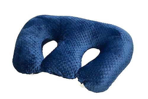 Twin Z Almohada azul marino - 6 usos en 1 almohada de lactancia individual. Lactancia materna, alimentación con biberón, tiempo boca abajo, reflujo,