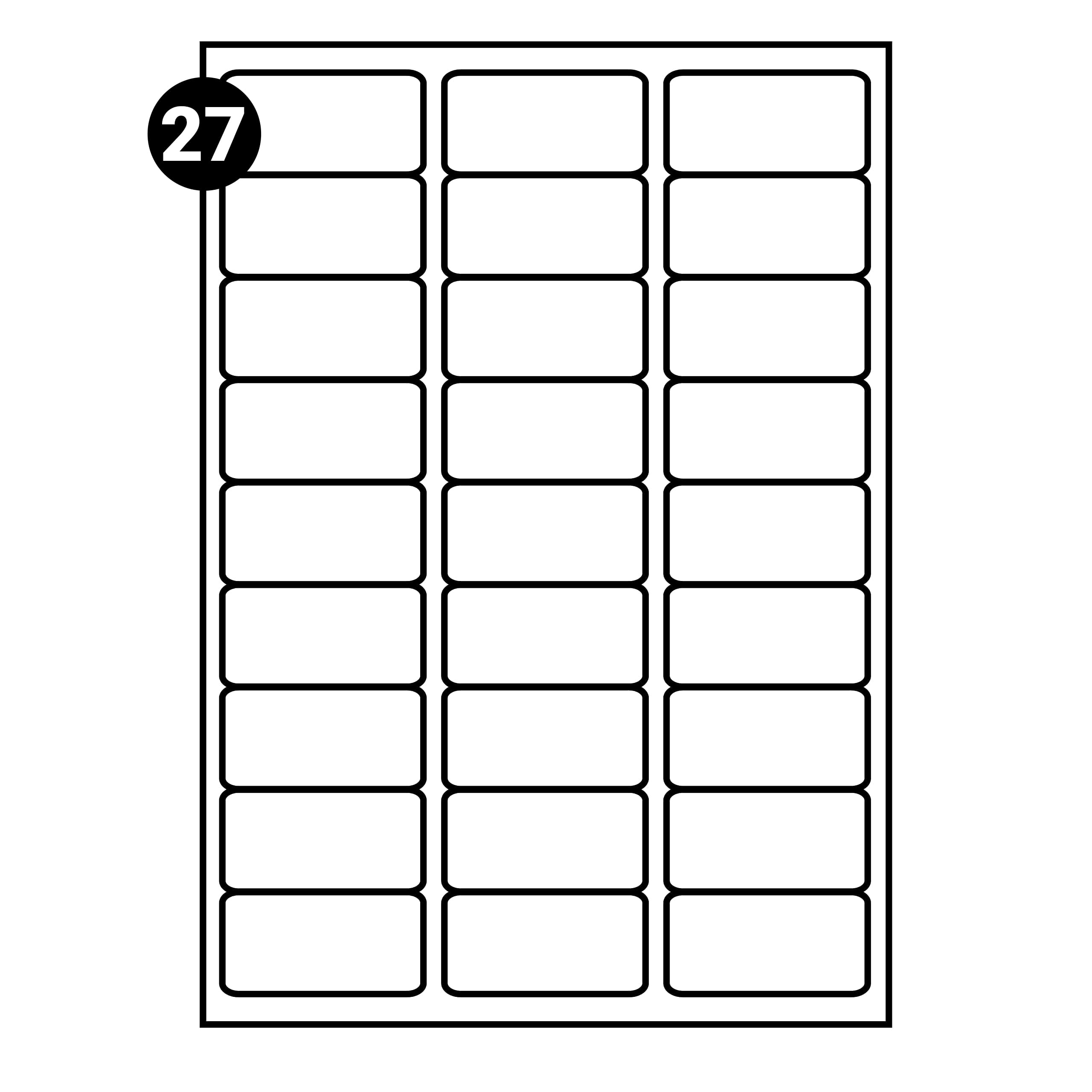 27 Labels per A4 Sheet, 500 Sheets 13500 Self Adhesive Address Mailing Labels, L7165 Compatible with Inkjet and Laser Printers โ with Permanent Adhesive (27 PER Sheet (500 Sheets)) โ image 1