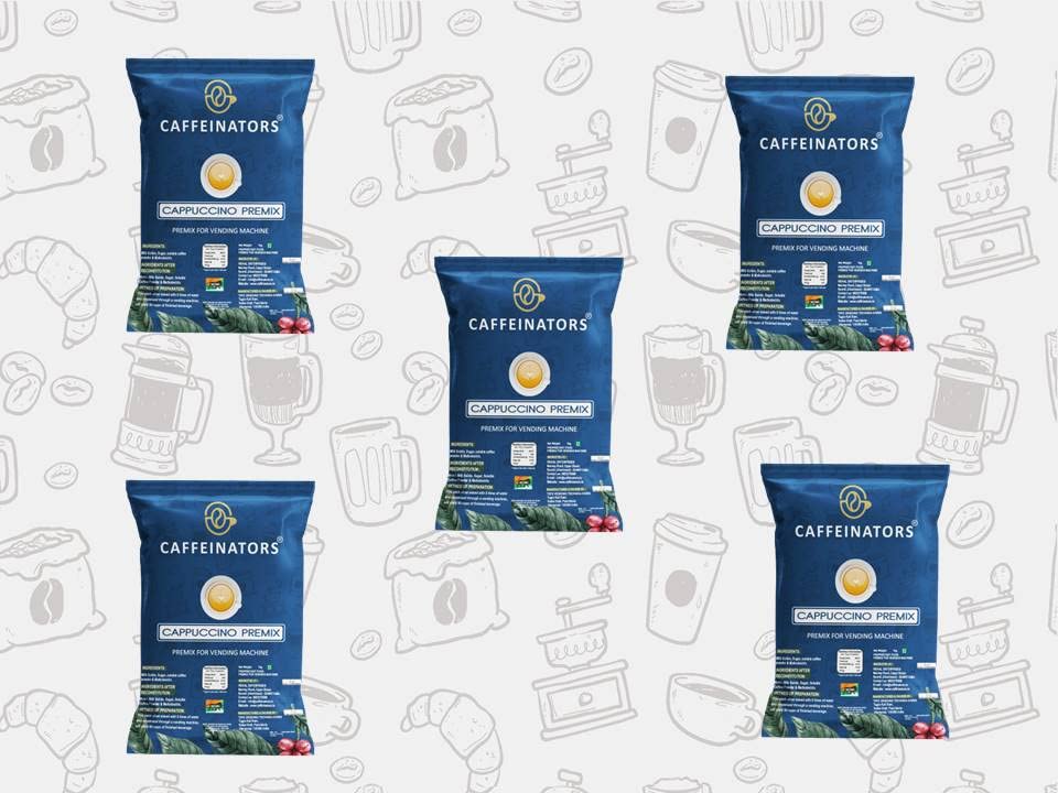 Caffeinators Cappuccino Coffee Instant Coffee & Instant Powder Premix Incredibly Authentic | Strong Coffee | Instant Tea Premix Strong Coffee 1Kg (Pack of 5)-image-11